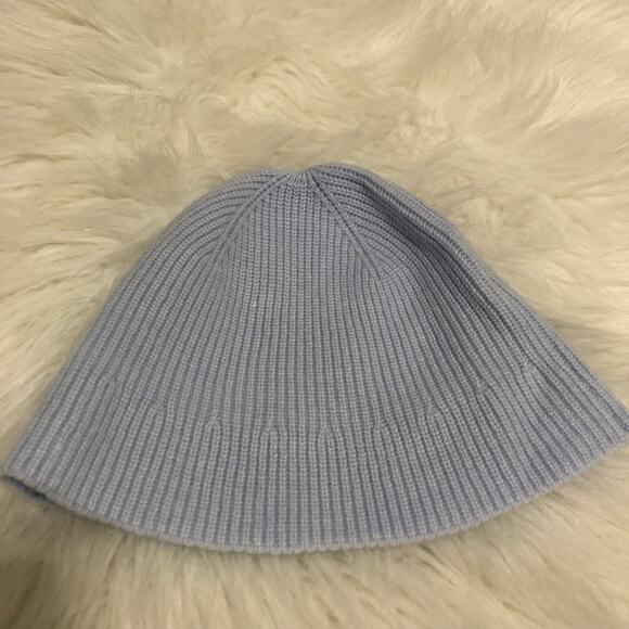 J. Crew Women's Bucket Hat One‎ Size Light Blue Soft Knit Ribbed Hiking NWT - Picture 5 of 5